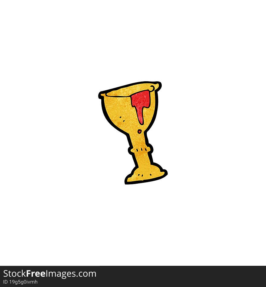 cartoon blood filled goblet