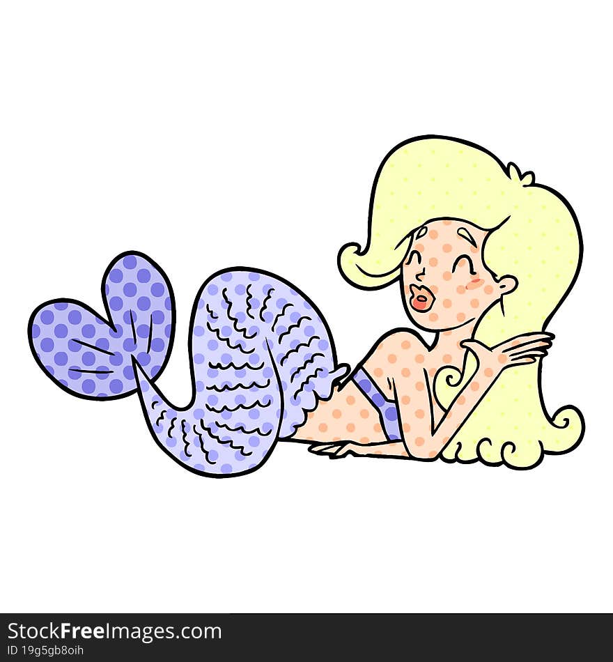 cartoon mermaid. cartoon mermaid