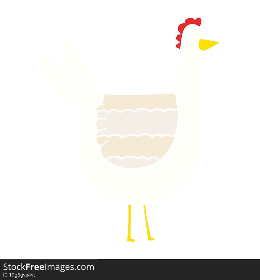 flat color style cartoon chicken