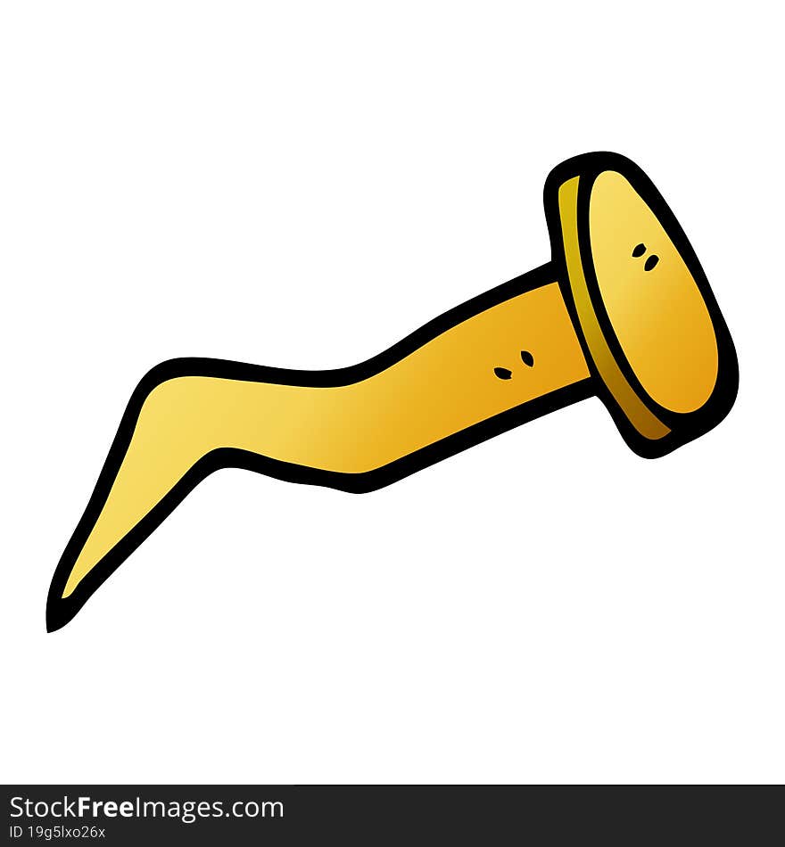 cartoon doodle brass nail