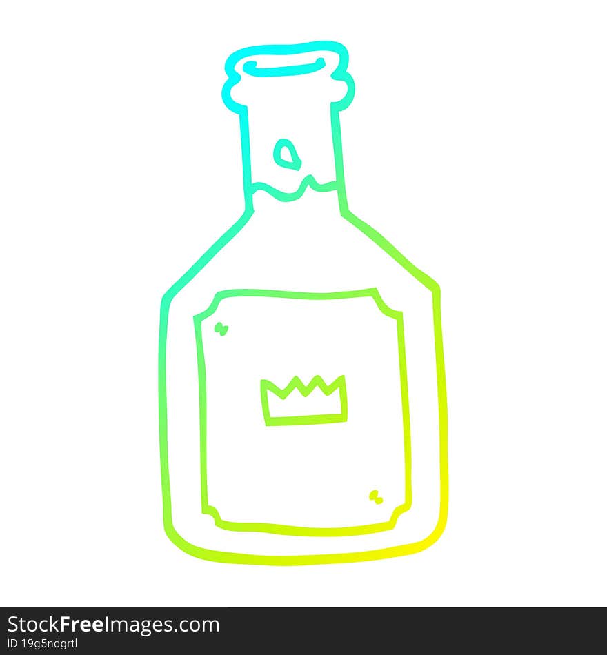 cold gradient line drawing cartoon alcoholic drink