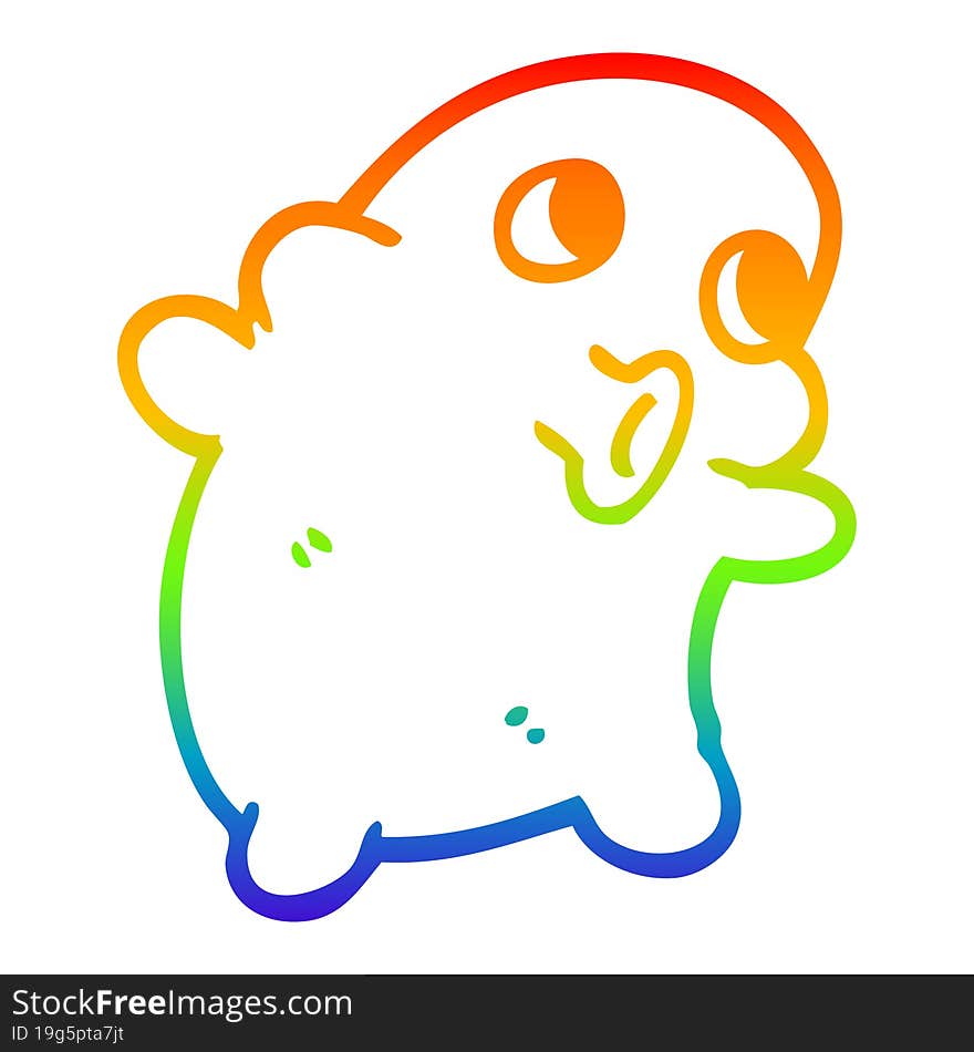 rainbow gradient line drawing cartoon weird alien