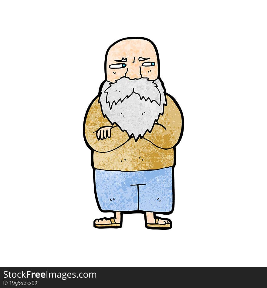 cartoon old man