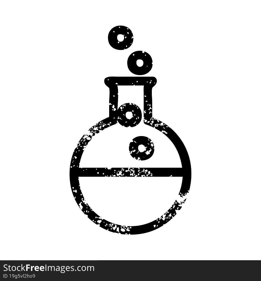 science experiment distressed icon