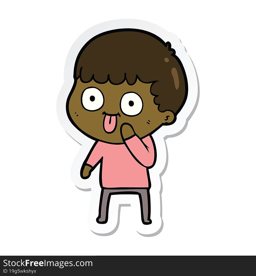 sticker of a cartoon man staring