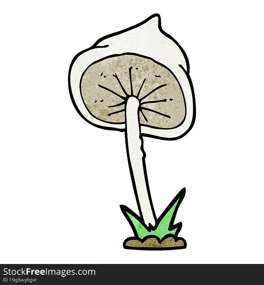 textured cartoon mushroom