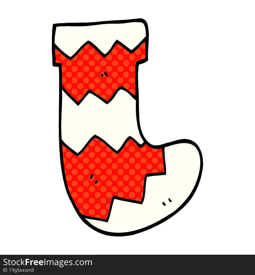 cartoon doodle christmas stocking