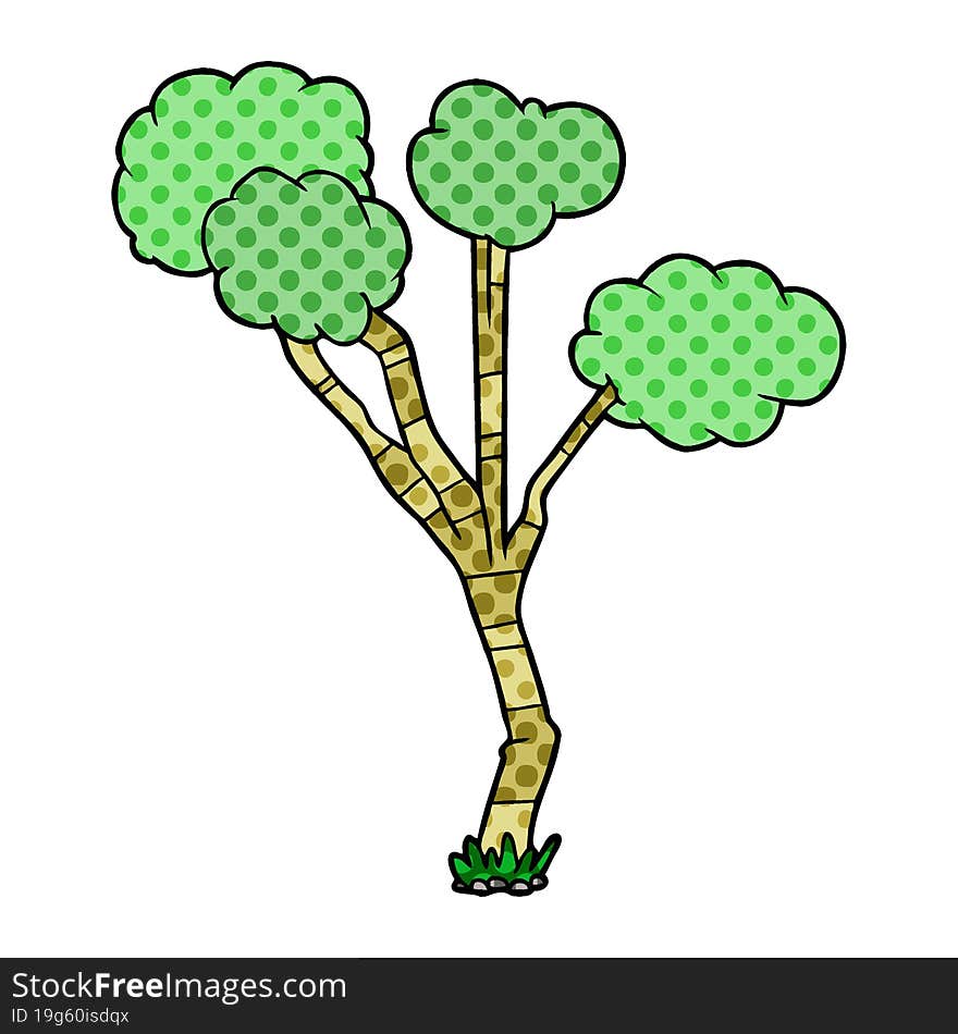 cartoon sparse tree. cartoon sparse tree