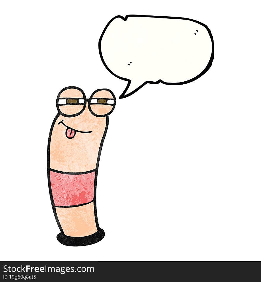 Texture Speech Bubble Cartoon Worm