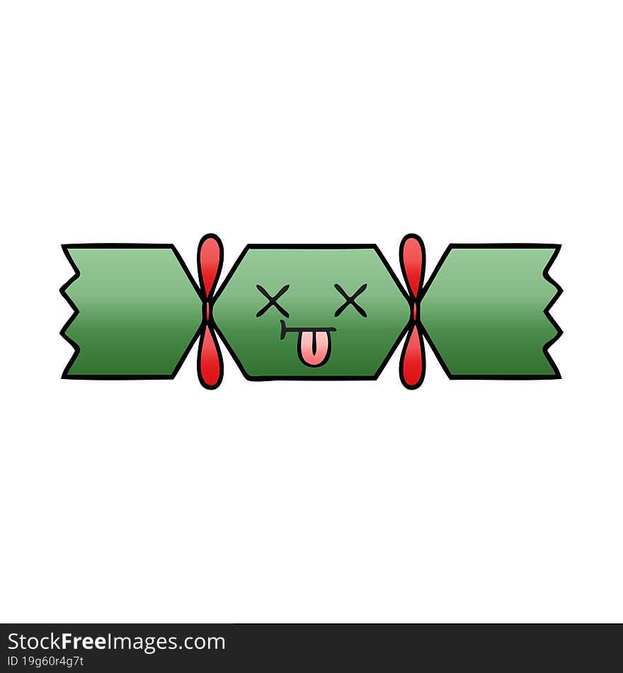 Gradient Shaded Cartoon Christmas Cracker