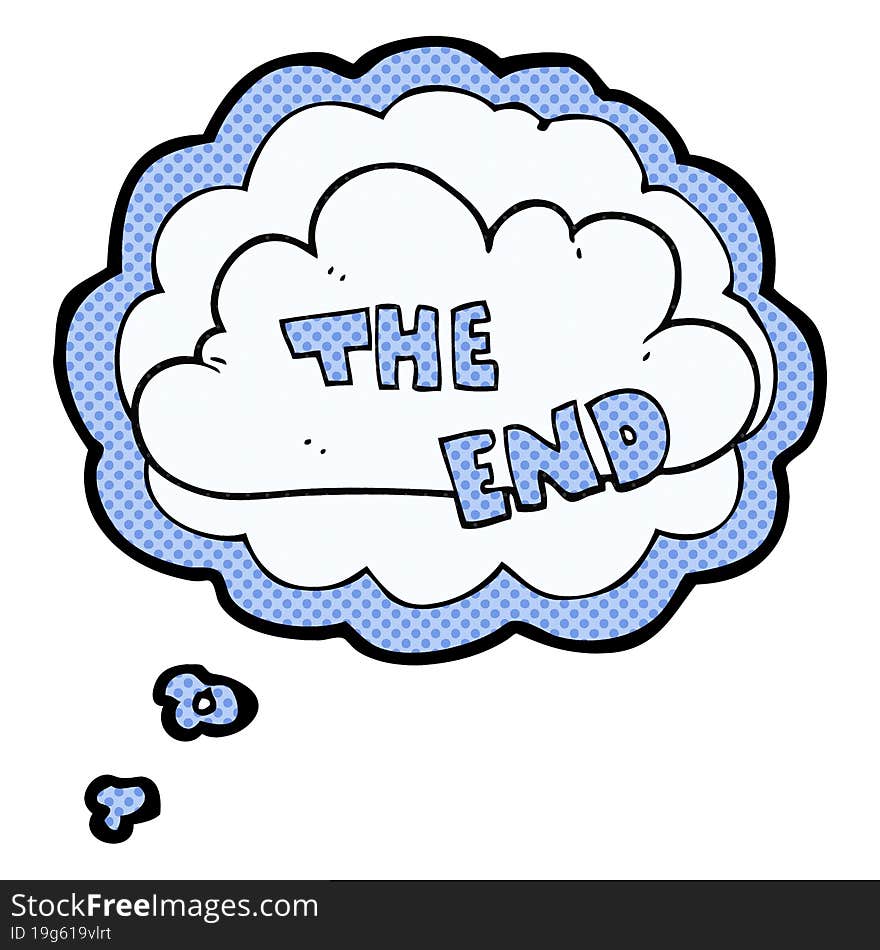 thought bubble cartoon The End symbol