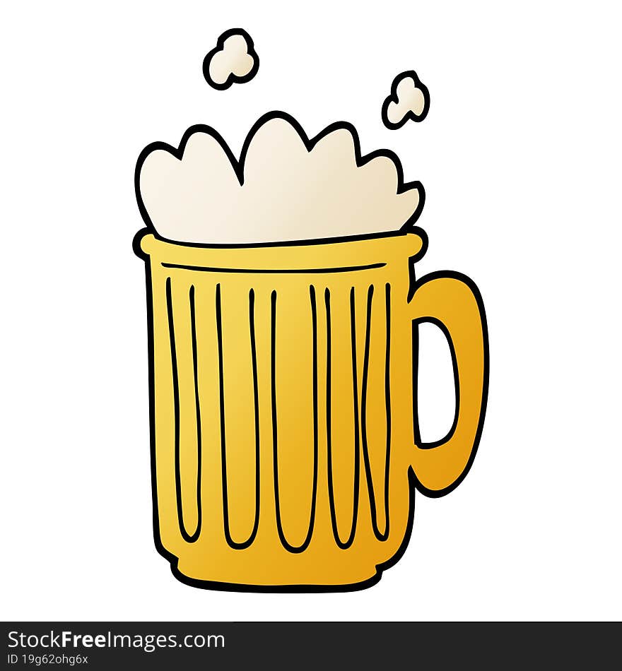 cartoon doodle tankard of beer