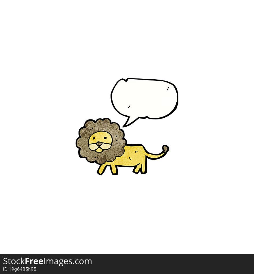 lion with speech bubble