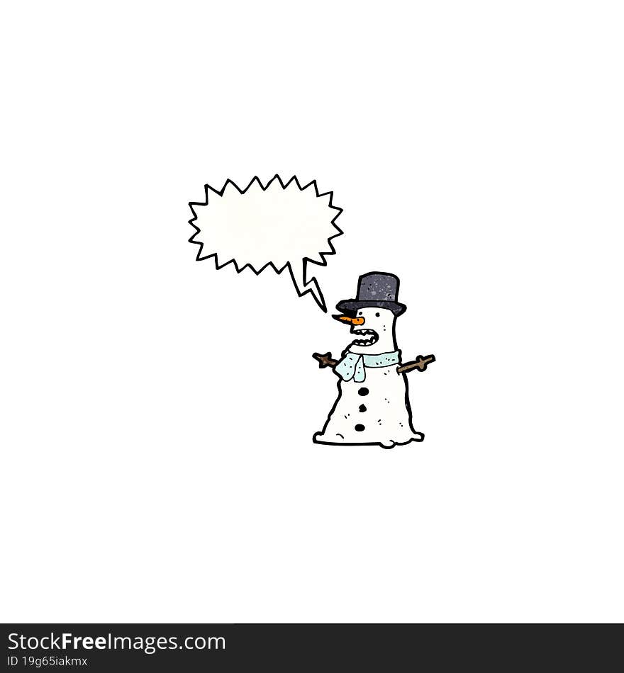 grumpy snowman cartoon