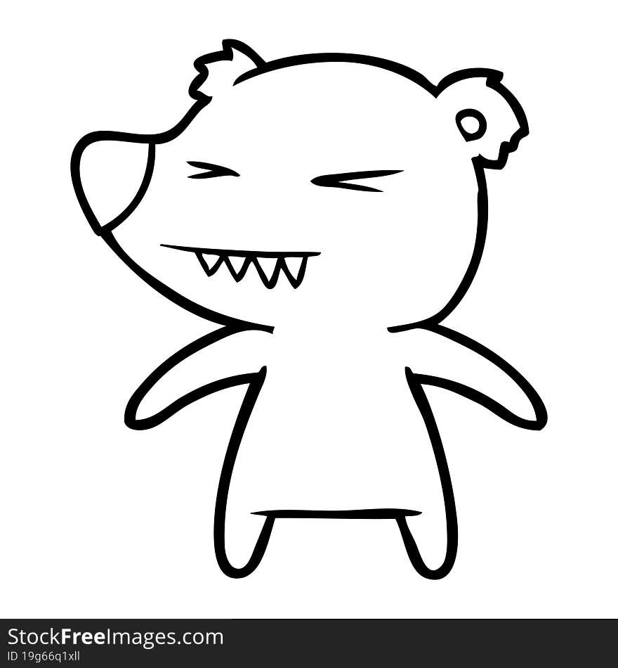 angry bear cartoon. angry bear cartoon