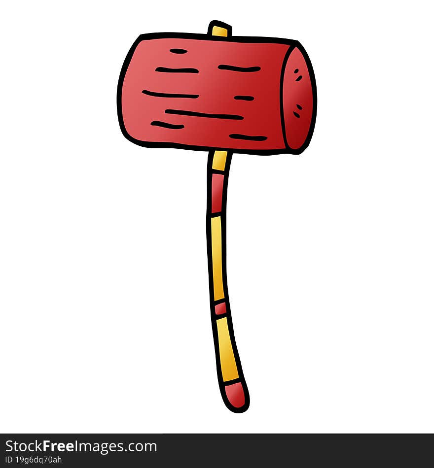 Cartoon Doodle Mallet