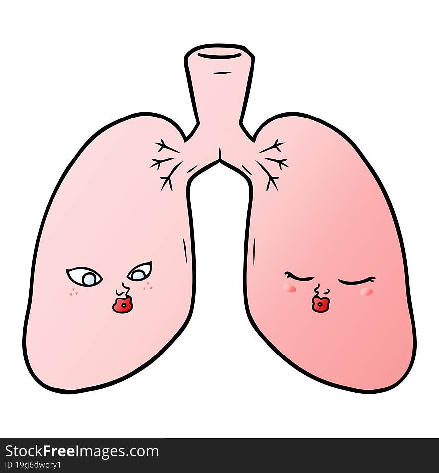 cartoon lungs. cartoon lungs