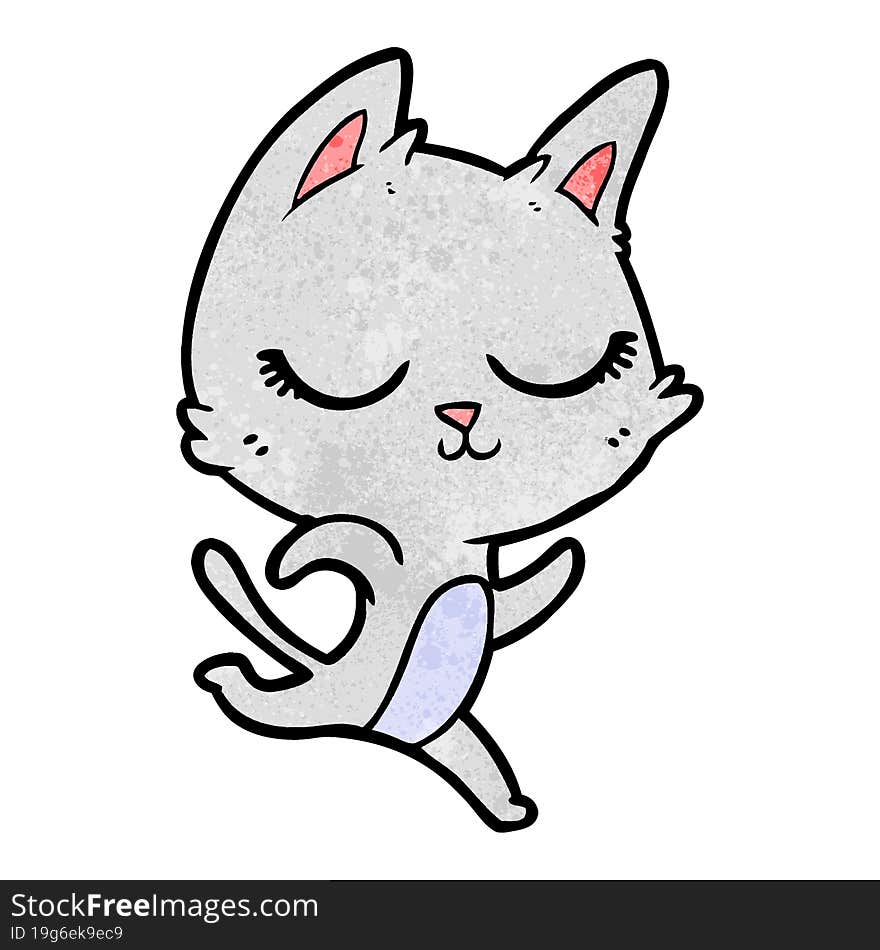 calm cartoon cat. calm cartoon cat