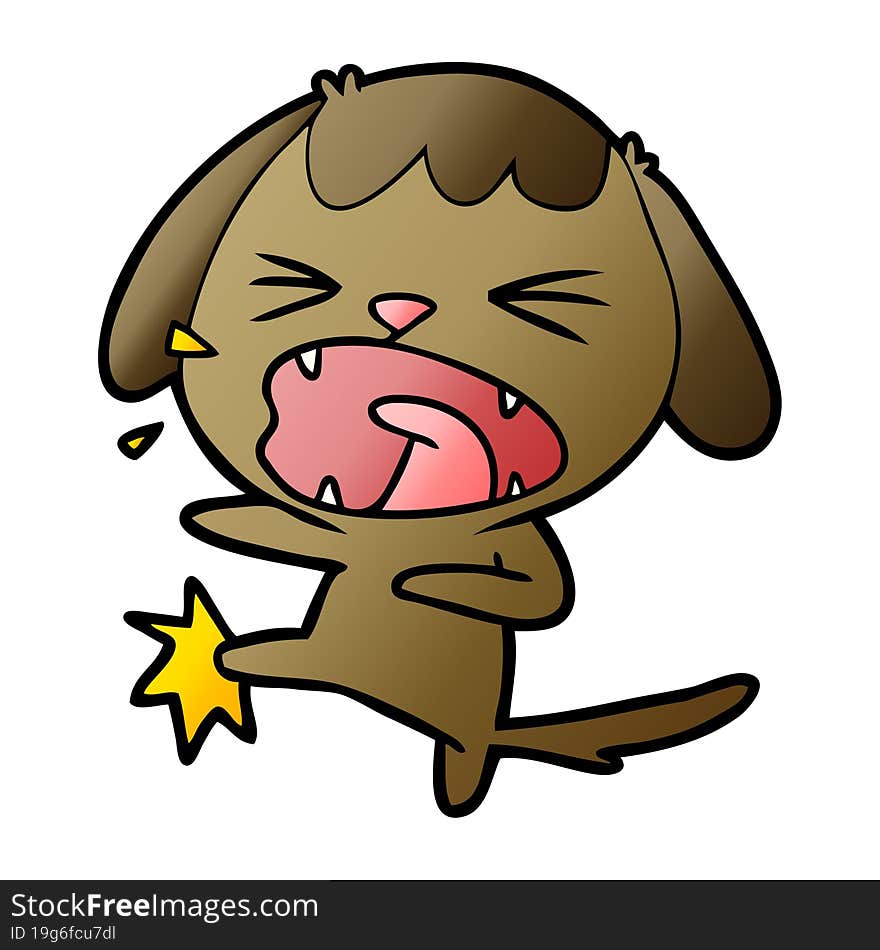 cute cartoon dog barking. cute cartoon dog barking