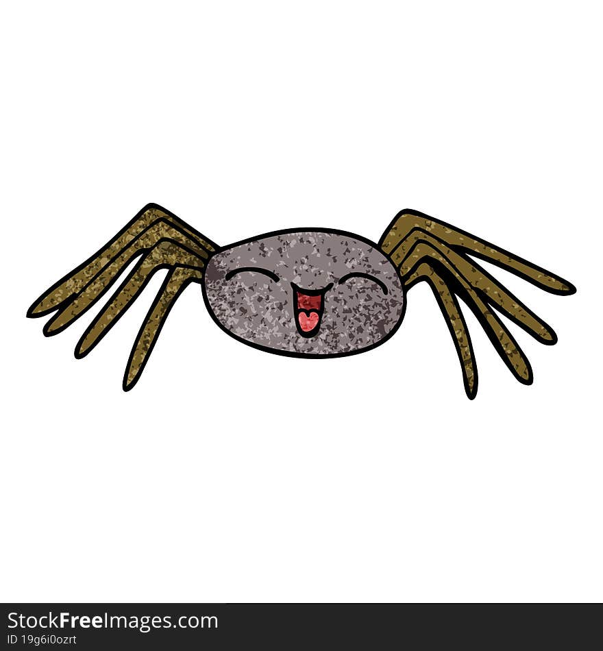 happy cartoon doodle spider