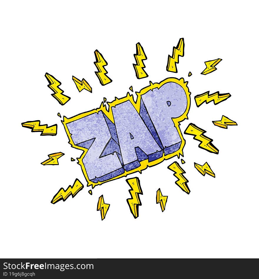 Textured Cartoon Zap Symbol