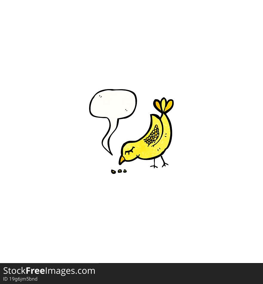 Cartoon Pecking Bird