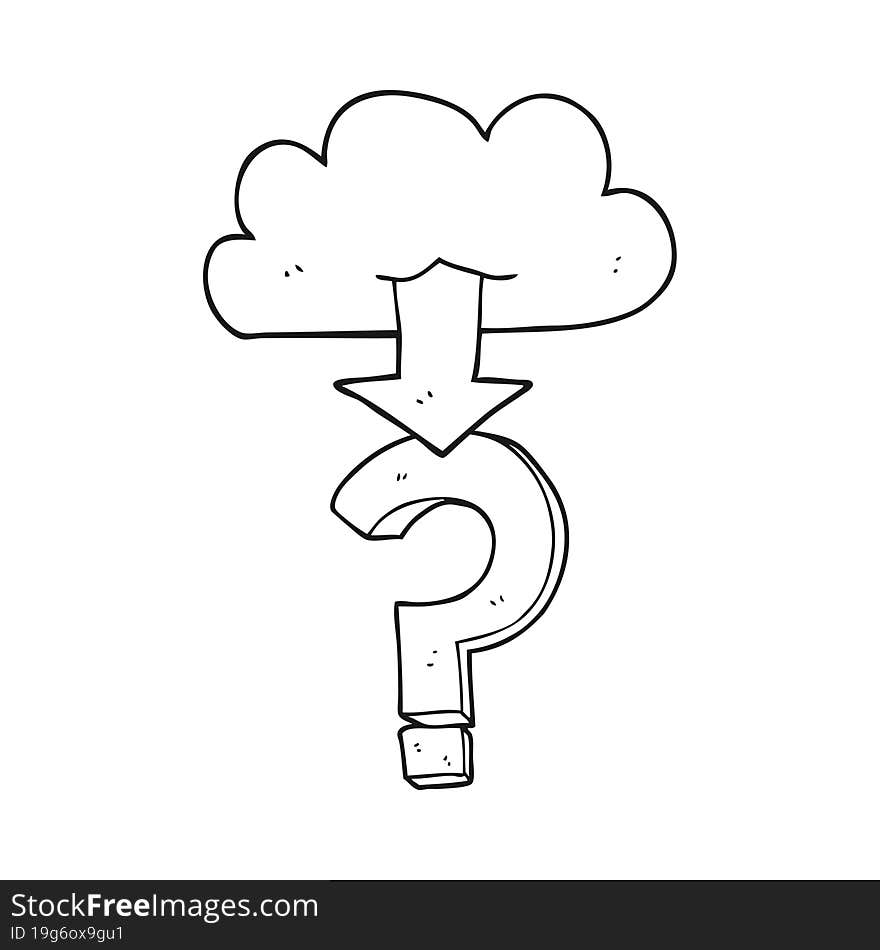 black and white cartoon download from the cloud