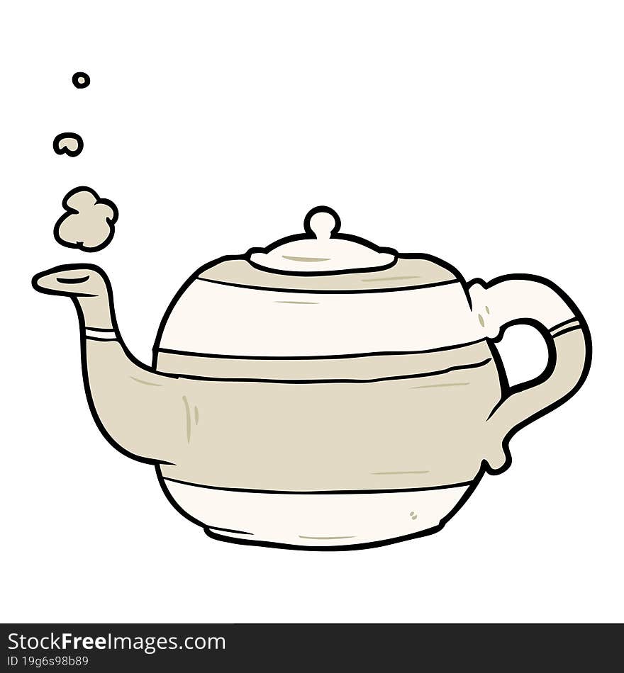 cartoon tea pot. cartoon tea pot