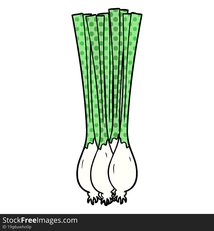 cartoon spring onions. cartoon spring onions