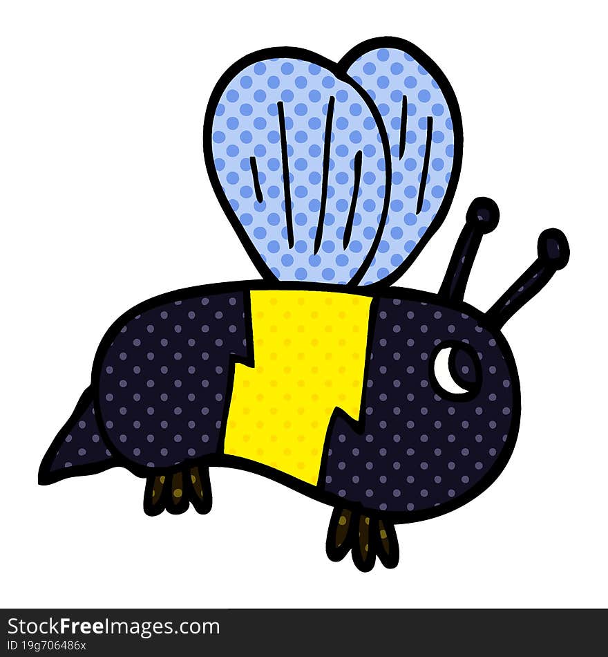 cartoon doodle bumble bee