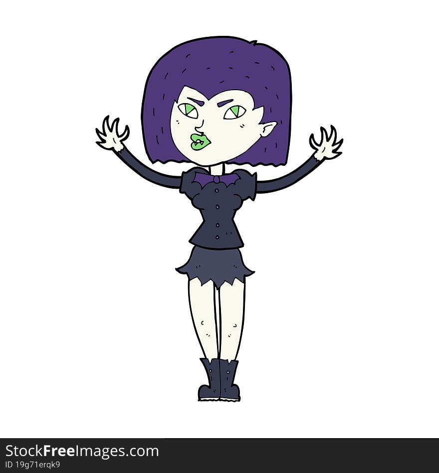 Cartoon Vampire Girl