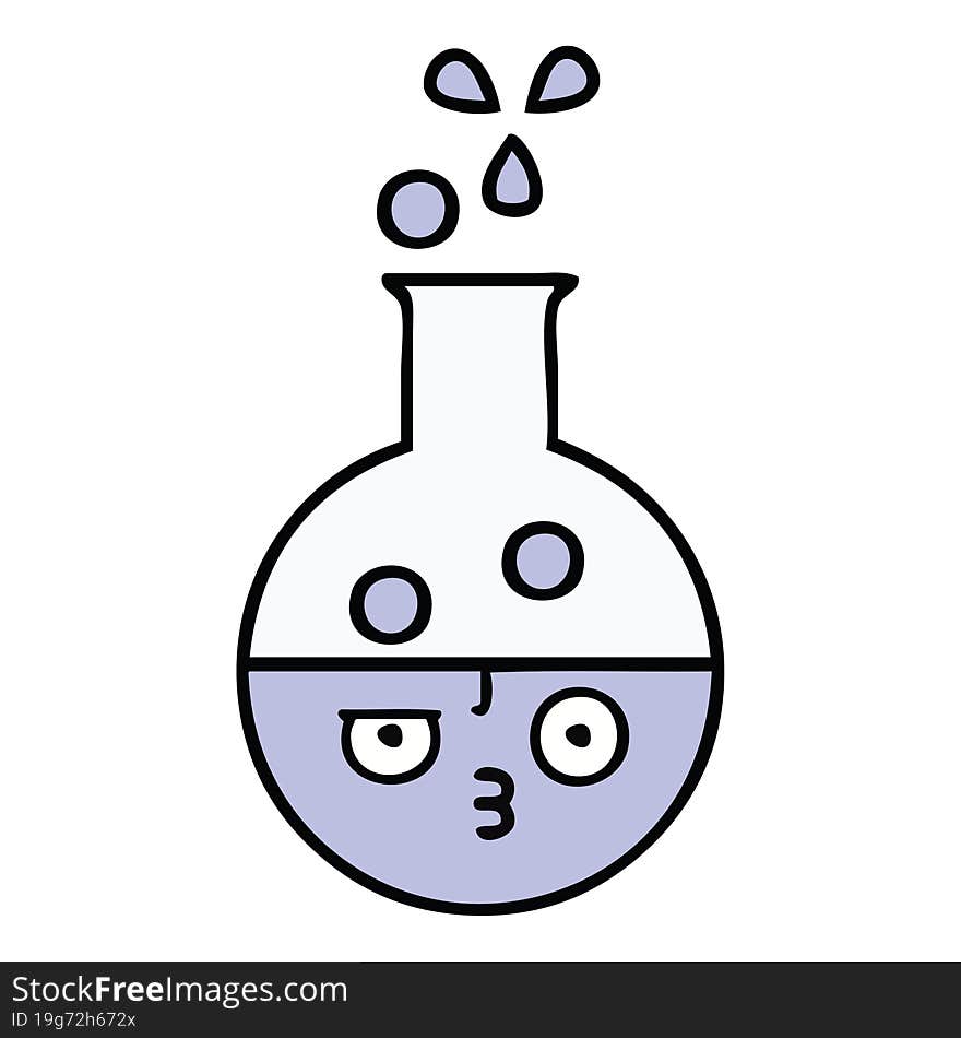 Cute Cartoon Test Tube