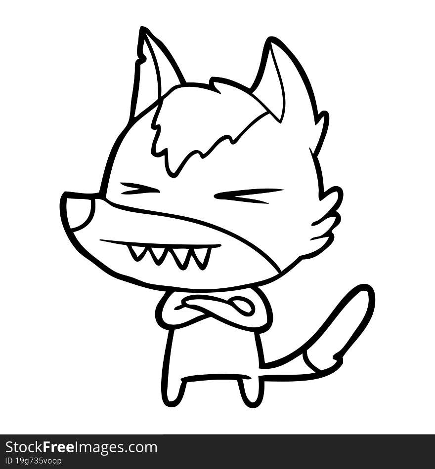 angry wolf cartoon. angry wolf cartoon