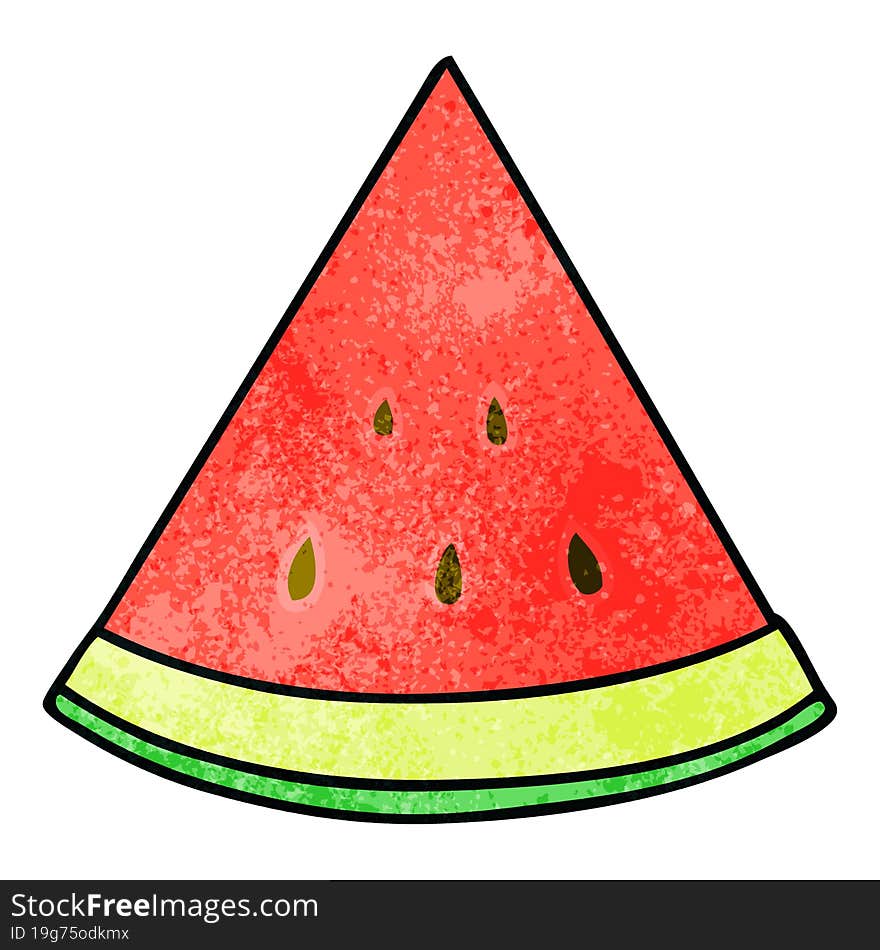 quirky hand drawn cartoon watermelon