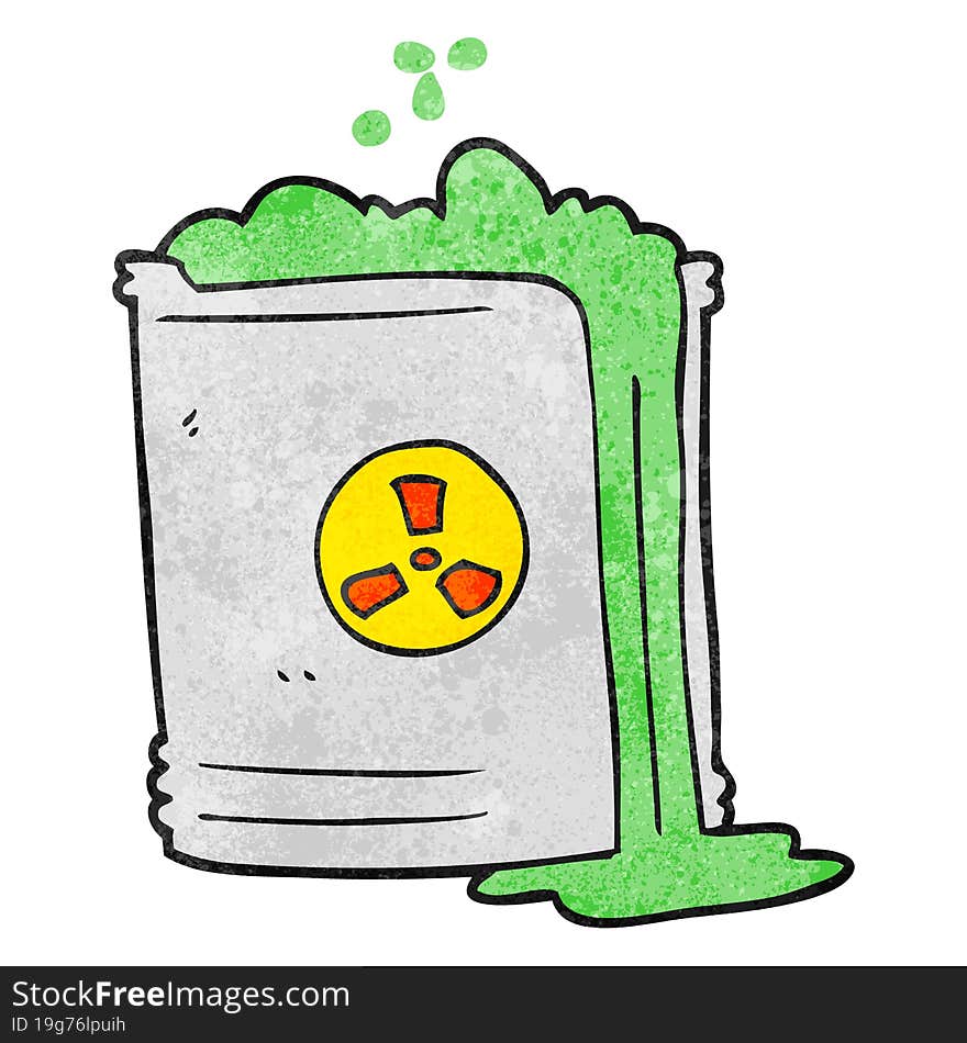 Textured Cartoon Radioactive Waste