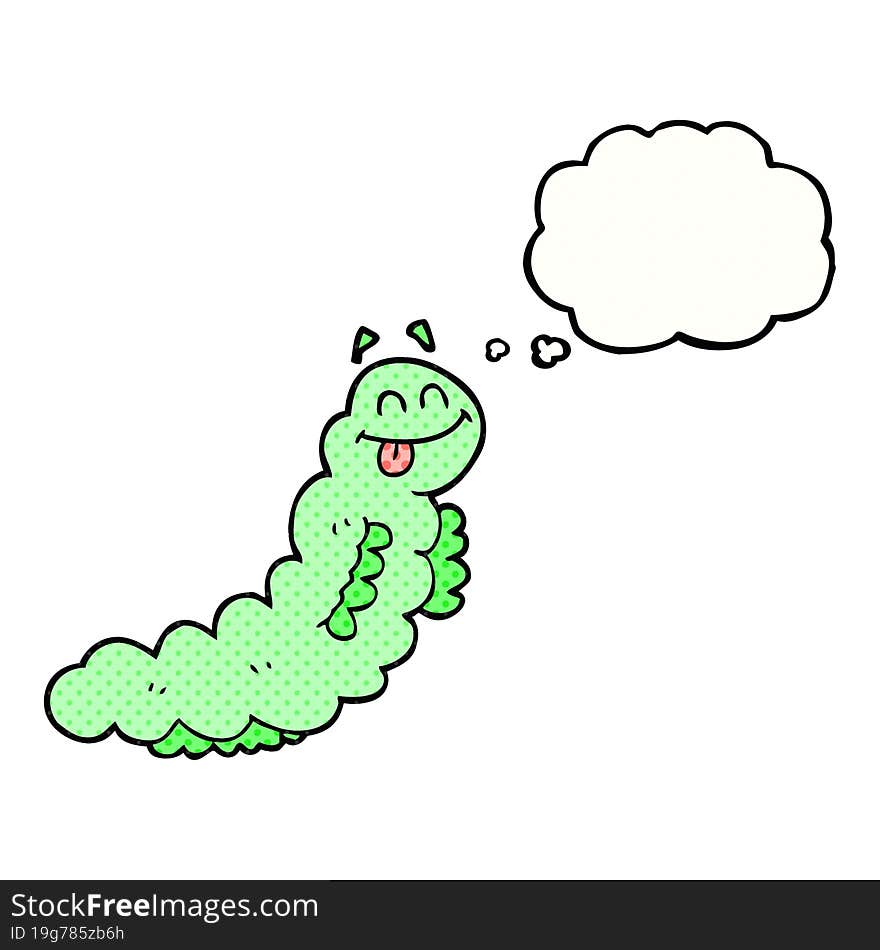 thought bubble cartoon caterpillar