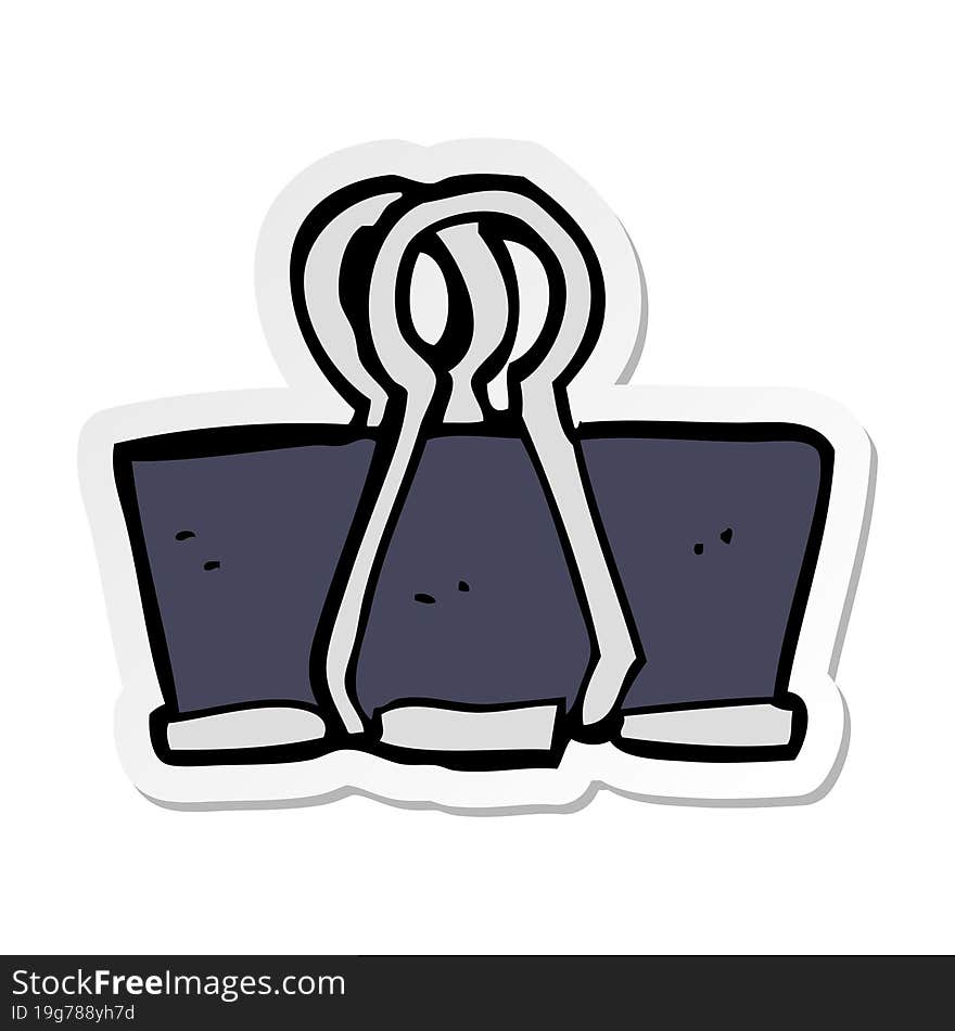 Sticker Of A Cartoon Office Clip