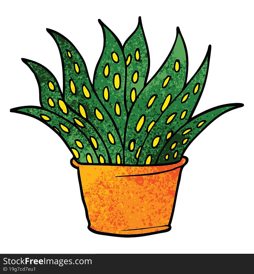 Cartoon Doodle House Plant