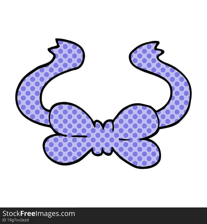 cartoon doodle bow tie