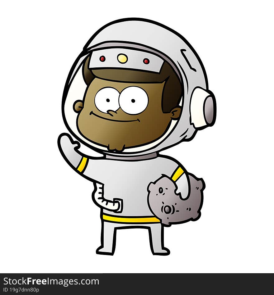 happy astronaut cartoon. happy astronaut cartoon