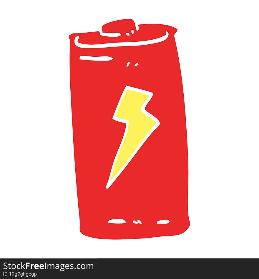 flat color illustration cartoon battery