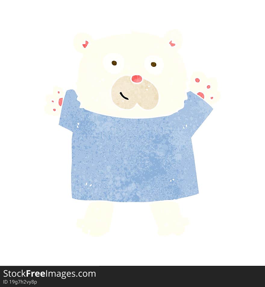 cartoon cute polar bear