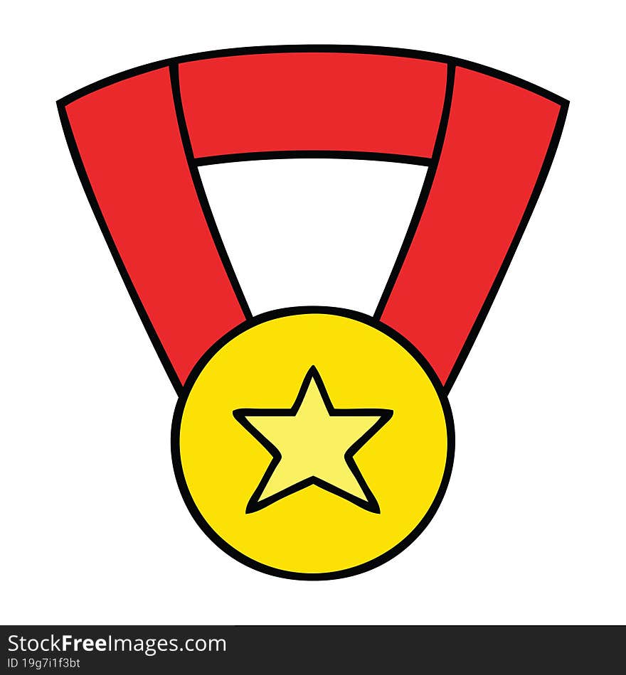 Cute Cartoon Gold Medal