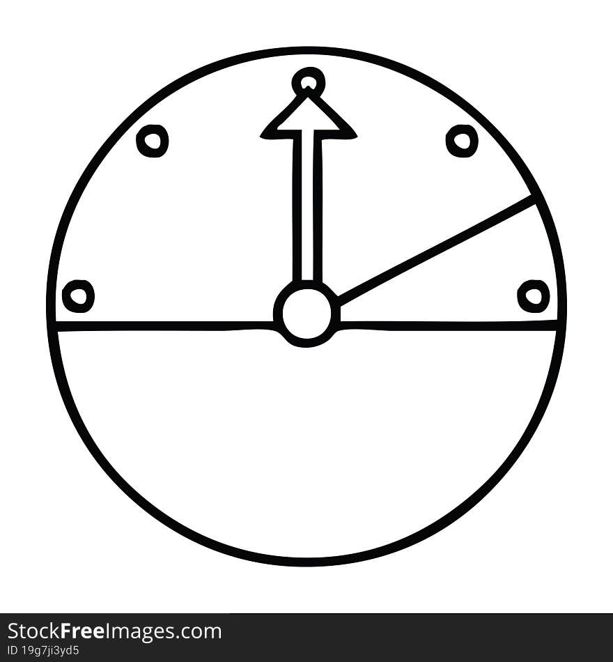 Line Drawing Cartoon Speedometer