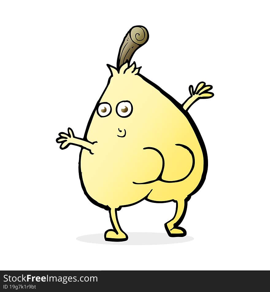 a nice pear cartoon