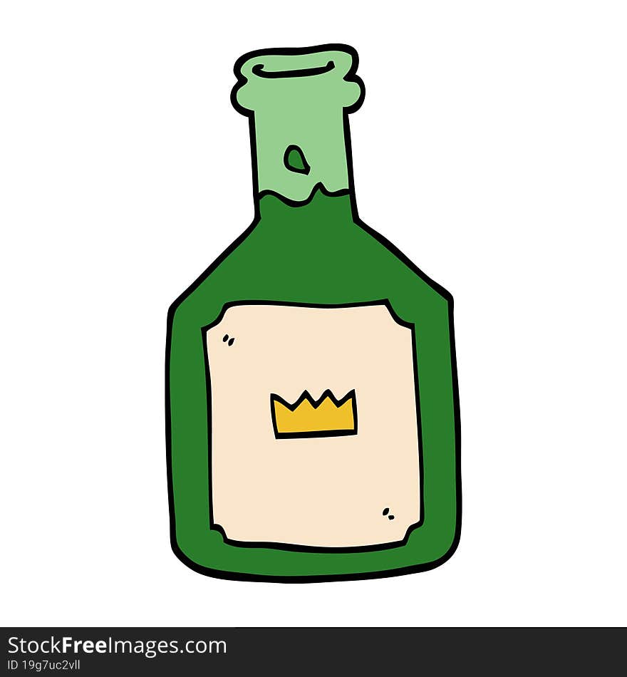 cartoon doodle alcoholic drink