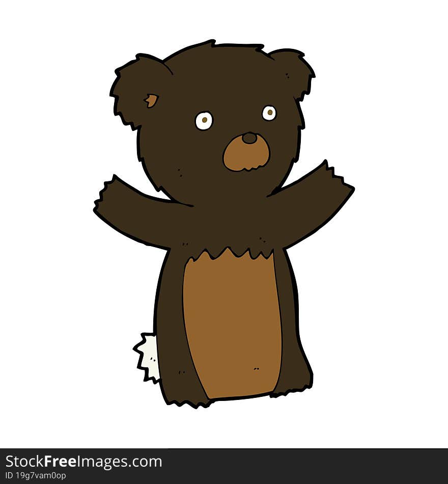 Cartoon Black Bear Cub