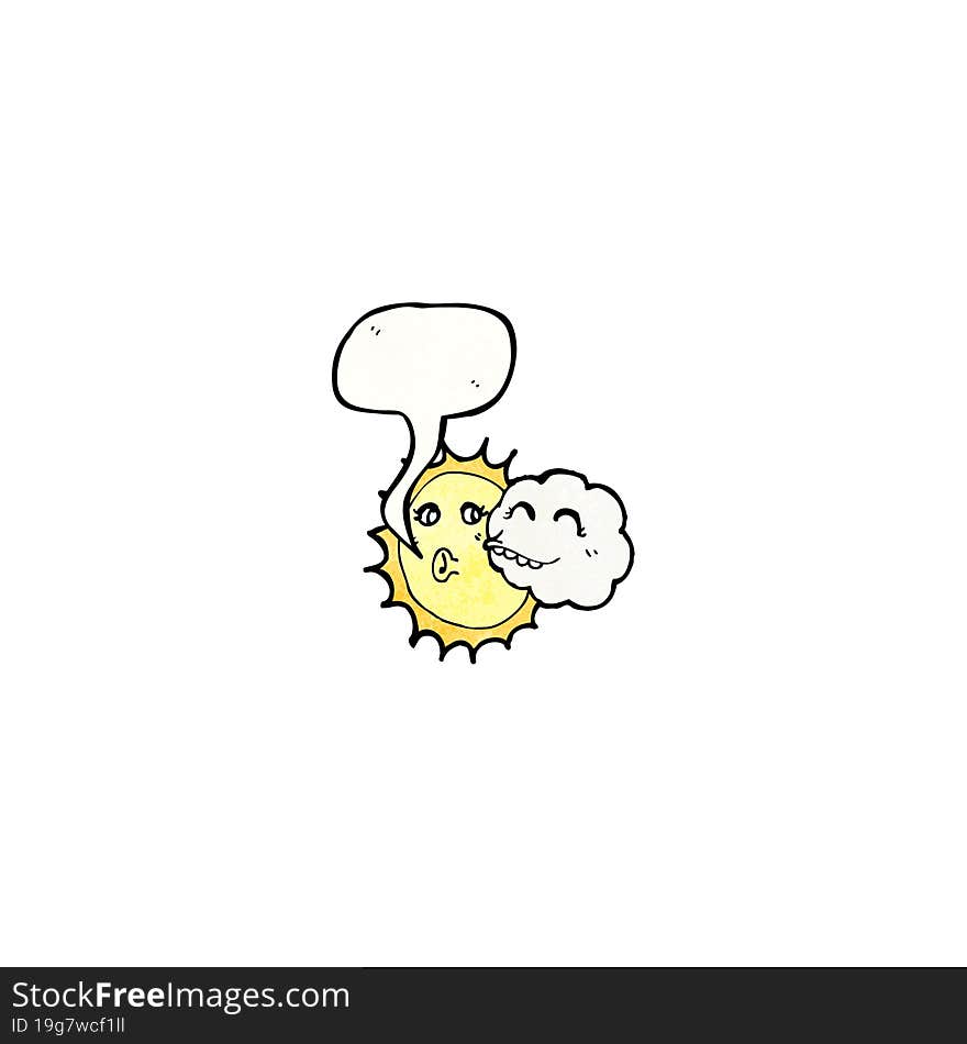 sun and cloud cartoon