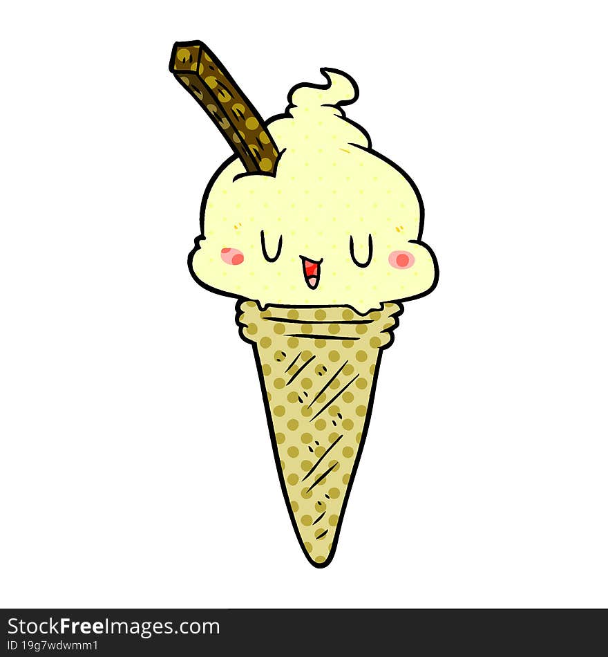 cute cartoon ice cream. cute cartoon ice cream