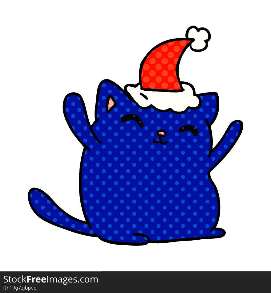 Christmas Cartoon Of Kawaii Cat